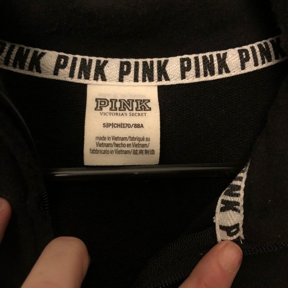 Victoria secrete pink quarter zip size small - Picture 2 of 4
